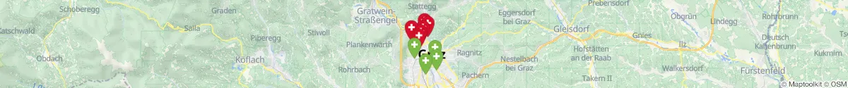 Map view for Pharmacies emergency services nearby Andritz (Graz (Stadt), Steiermark)
